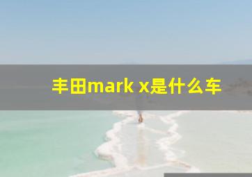 丰田mark x是什么车